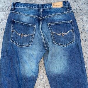 Focus 70 Jeans Mens Blue Straight Wide Leg 32x32